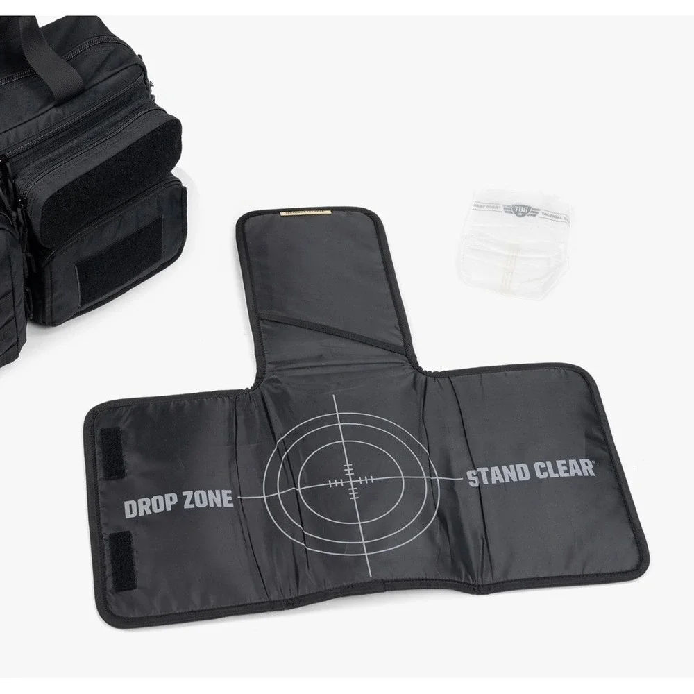 4th Gen Tactical Bay Gear TBG Deuce 4.0 Diaper Bag Dad Black With Changing Mat